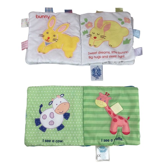 Taggies Baby Bundle Soft Books Stroller Clip On Hang Toy Ball Rattle Unisex Lot - Picture 5 of 7